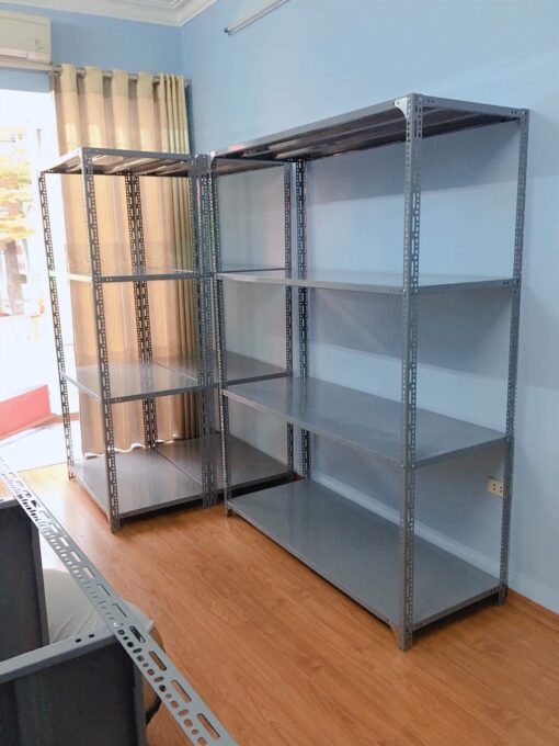 Kệ sắt: dài 1000 x rộng 300,400,500,600 x cao 3,4,5,6 tầng 3 ke-sat-v-lo (1)