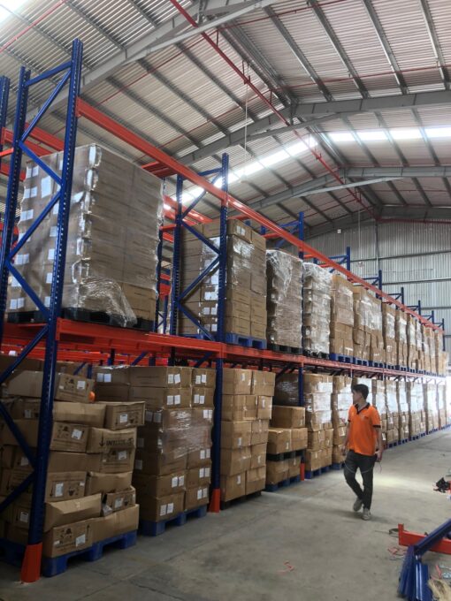 Kệ hạng nặng, kệ pallet 2 tầng: dài 2700 x rộng 1200mm x cao 4000mm 6 Kệ hạng nặng