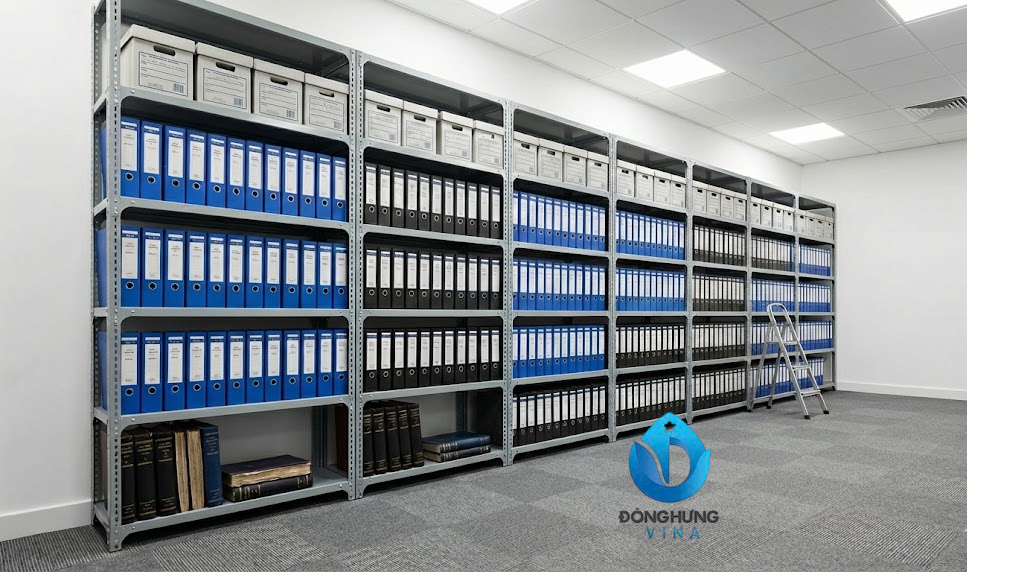 Kệ v lỗ 4 tầng: dài 1200 x rộng 400 x cao 1500 6 Hình ảnh thực tế kệ V lỗ 4 tầng dài 1.2m
